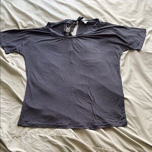 Dark Gray Tie-Back t shirt